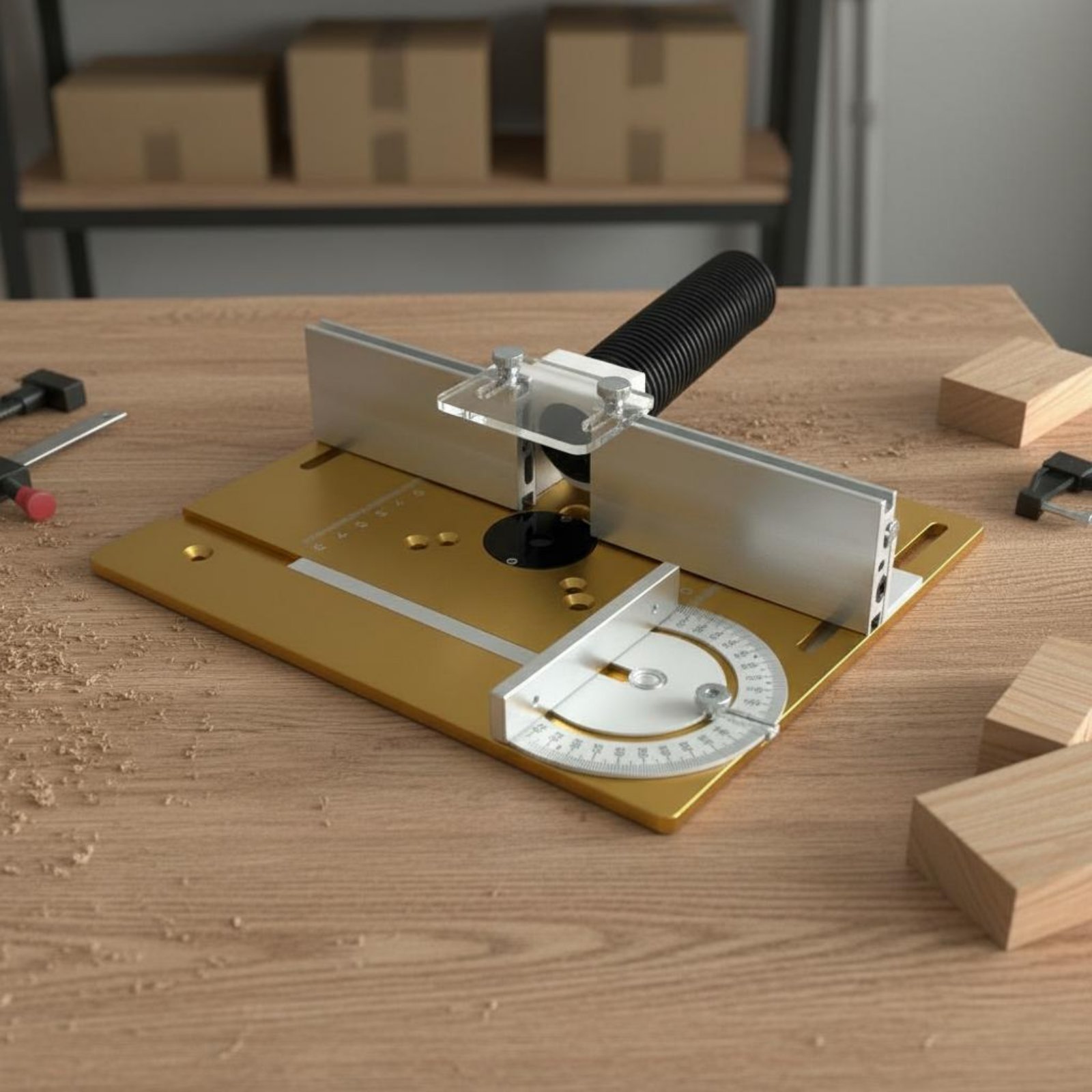 Router Table Insert - Açı Ölçerli Marangoz Tezgahı Router Masası,