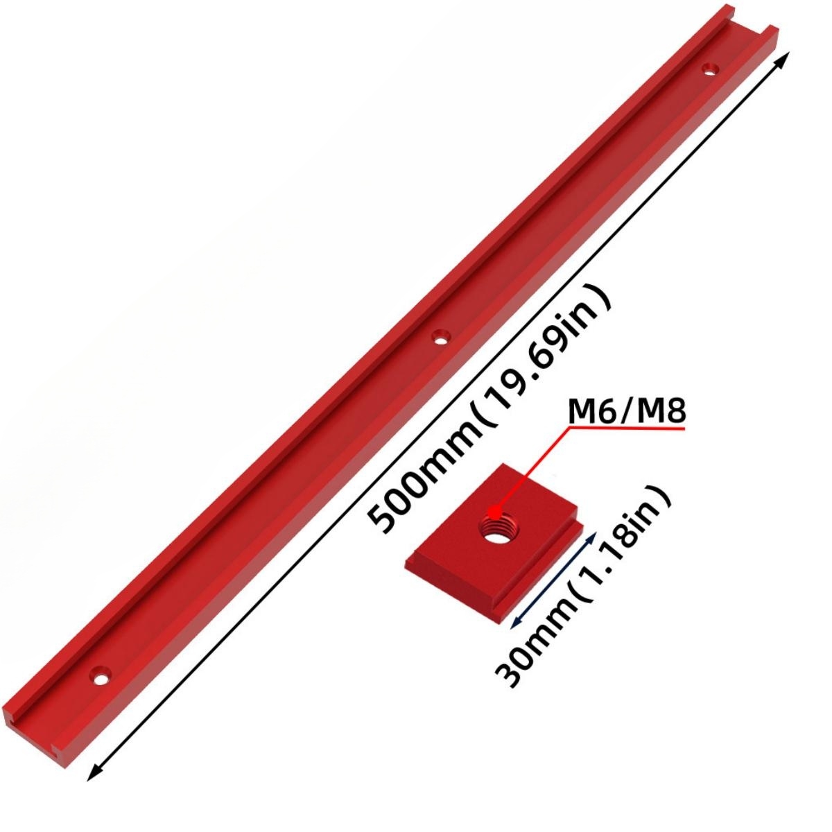 T30 parça 50cm alüminyum t-kay - Router Table Insert incelemesi ve fiyatı